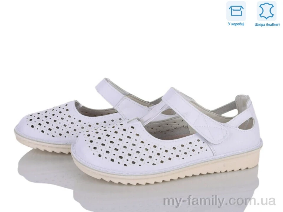 Туфлі натуральна шкіра білий жінки -, Туфлі жіночі оптом