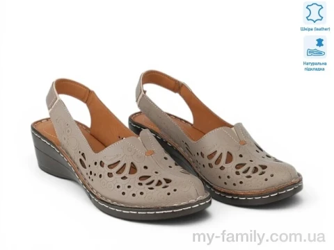 Босоножки натуральная кожа серый женщины -, Женские босоножки оптом