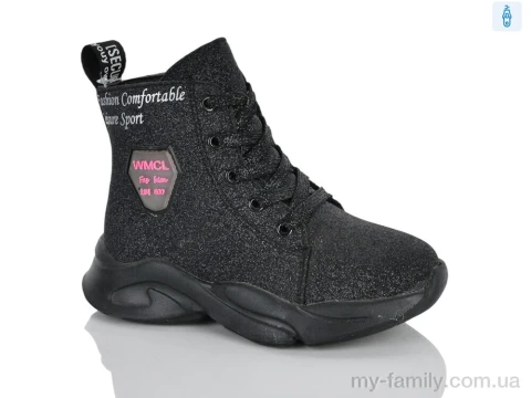 Ботинки искусственная замша черный дети девочка, Взуття оптом дети