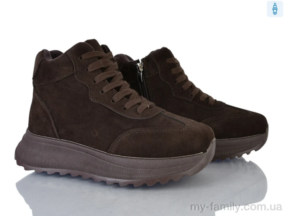 Черевики штучна замша коричневий жінки -, Взуття оптом жінки