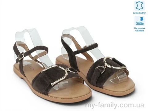 Босоніжки натуральна шкіра коричневий жінки -, Жіночі босоніжки оптом