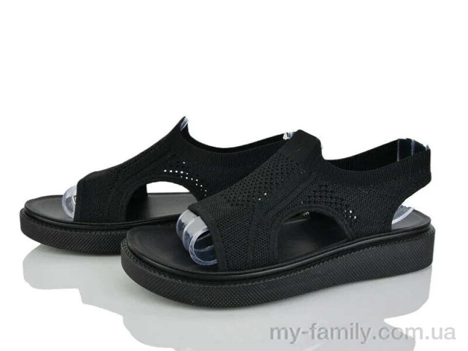 Босоножки текстиль черный женщины -, Женские босоножки оптом