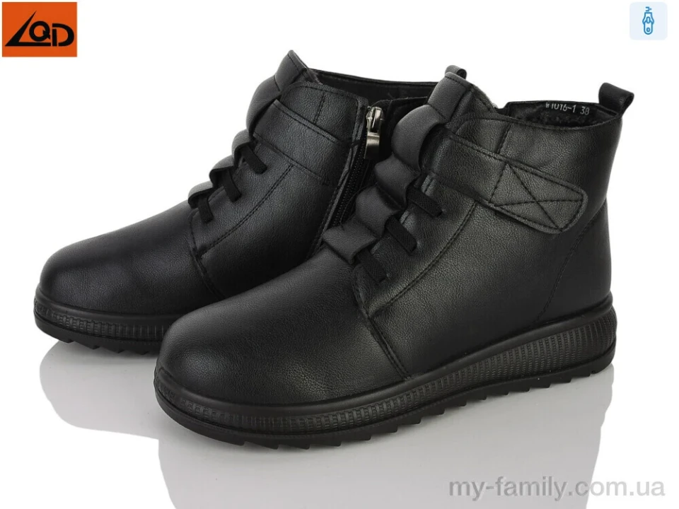 Ботинки искусственная кожа черный женщины -, Взуття оптом женщины