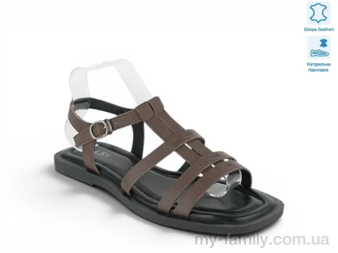 Босоножки натуральная кожа коричневый женщины -, Женские босоножки оптом