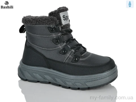 Ботинки искусственная кожа-плащевка серый дети мальчик, Взуття оптом дети