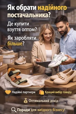 як  обрати надійного постачальника? де купити взуття оптом?як заробляти більше?