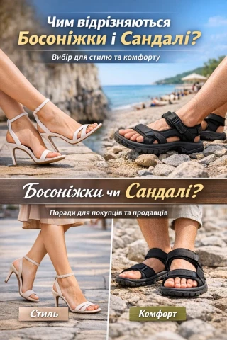 Чим відрізняються босоніжки від сандалів: просте пояснення для покупців і продавців