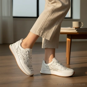 Кросівки штучна шкіра білий жінки -, Жіночі кросівки оптом