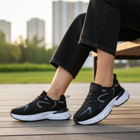 Кросівки штучна шкіра-текстиль чорний жінки -, Жіночі кросівки оптом