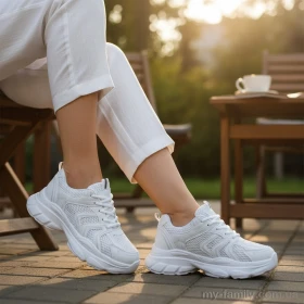 Кросівки штучна шкіра-текстиль білий жінки -, Жіночі кросівки оптом