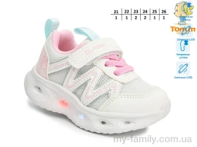 Кросівки штучна шкіра-текстиль білий діти дівчинка, Дитячі кросівки оптом