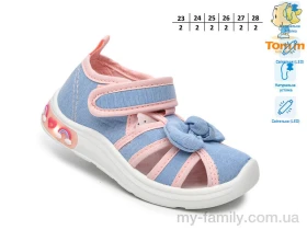 Капці текстиль синій діти дівчинка, Дитячі капці оптом