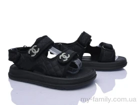 Босоніжки штучна шкіра чорний діти дівчинка, Взуття оптом діти