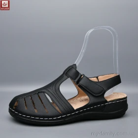 Босоніжки штучна шкіра чорний жінки -, Жіночі босоніжки оптом