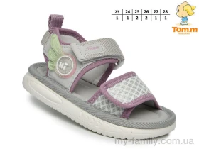 Босоніжки штучна шкіра-текстиль сірий діти дівчинка, Взуття оптом діти