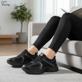 Кросівки штучна шкіра-текстиль чорний жінки -, Жіночі кросівки оптом