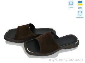 Шльопанці натуральна замша коричневий жінки -, Жіночі шльопанці оптом