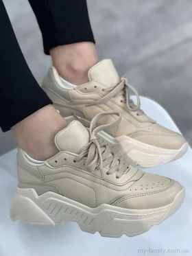 Кросівки штучна шкіра бежевий жінки -, Жіночі кросівки оптом