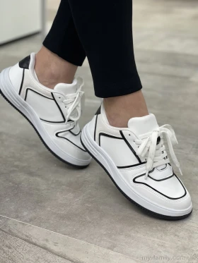 Кросівки штучна шкіра білий жінки -, Жіночі кросівки оптом