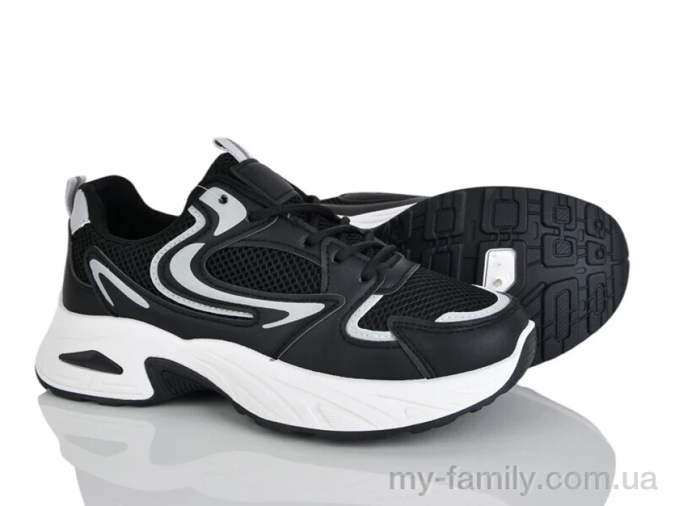 Кросівки штучна шкіра-текстиль чорний жінки -, Жіночі кросівки оптом