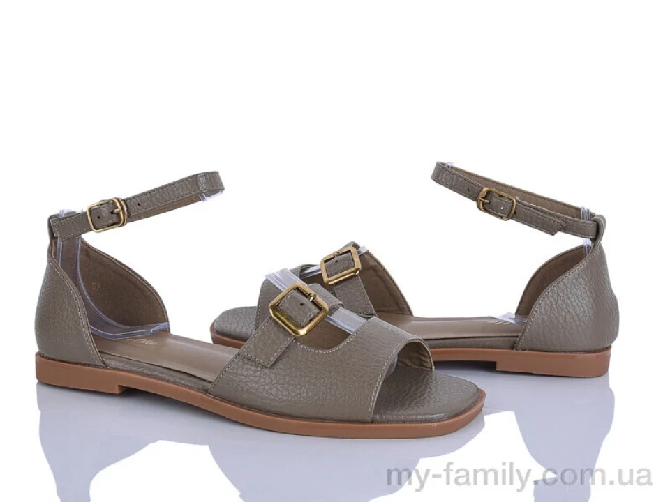 Босоніжки штучна шкіра хакі жінки -, Жіночі босоніжки оптом