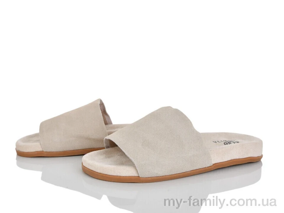 Шльопанці штучна замша бежевий жінки -, Жіночі шльопанці оптом
