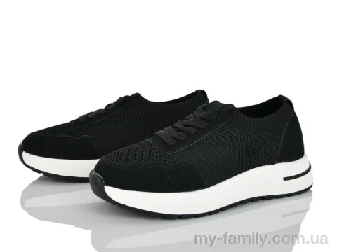 Кросівки штучна замша-текстиль чорний жінки -, Жіночі кросівки оптом