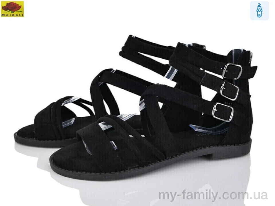 Босоніжки штучна замша чорний жінки -, Жіночі босоніжки оптом