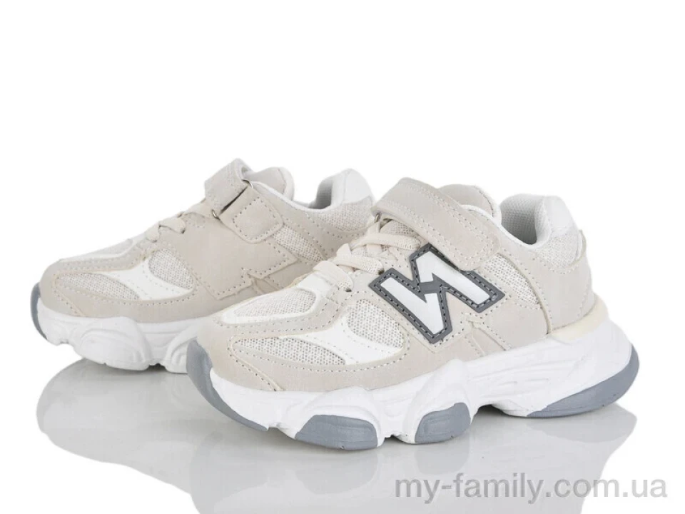 Кросівки штучний нубук-текстиль бежевий діти унісекс, Дитячі кросівки оптом