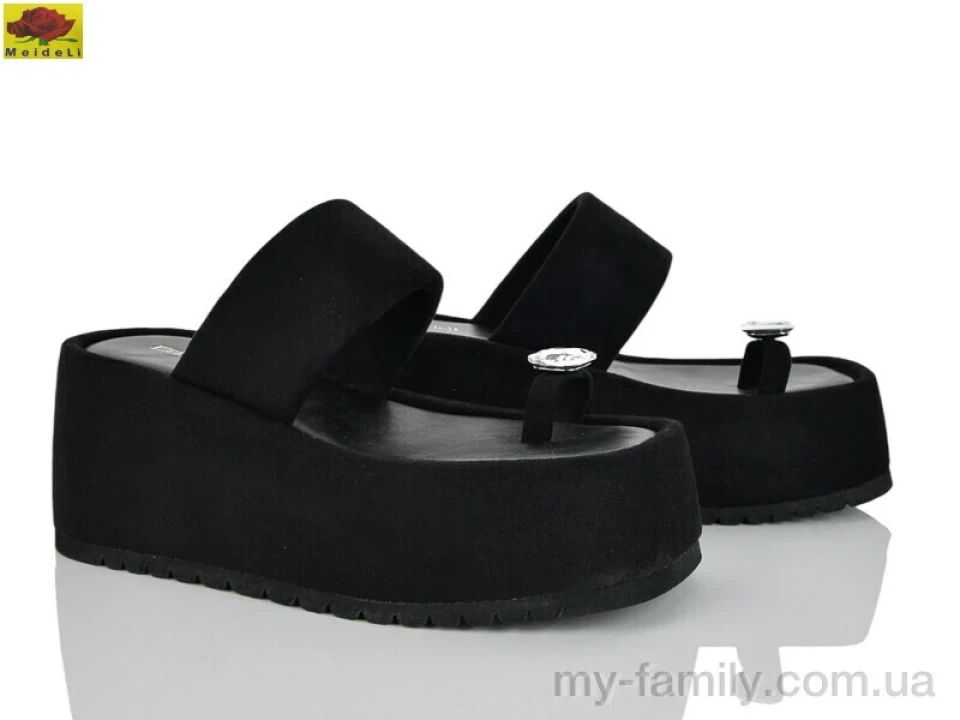 Шльопанці штучна замша чорний жінки -, Жіночі шльопанці оптом