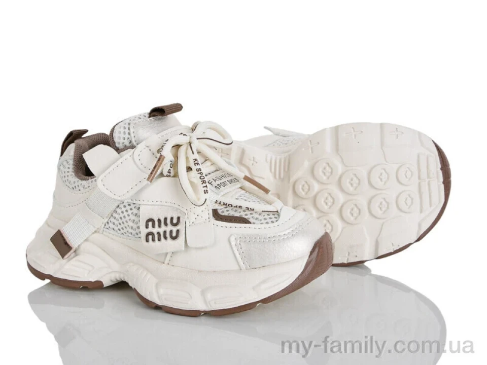 Кросівки штучна шкіра-текстиль бежевий діти унісекс, Дитячі кросівки оптом