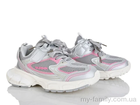 Кросівки штучна шкіра-текстиль сірий діти дівчинка, Дитячі кросівки оптом