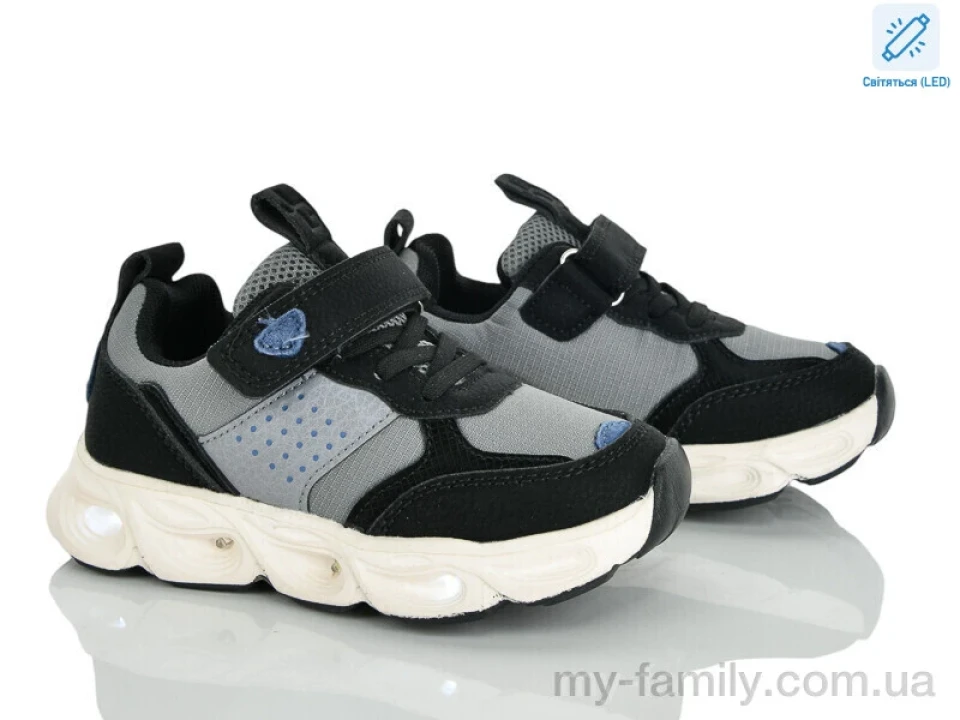 Кросівки штучна шкіра-текстиль сірий діти хлопчик, Дитячі кросівки оптом