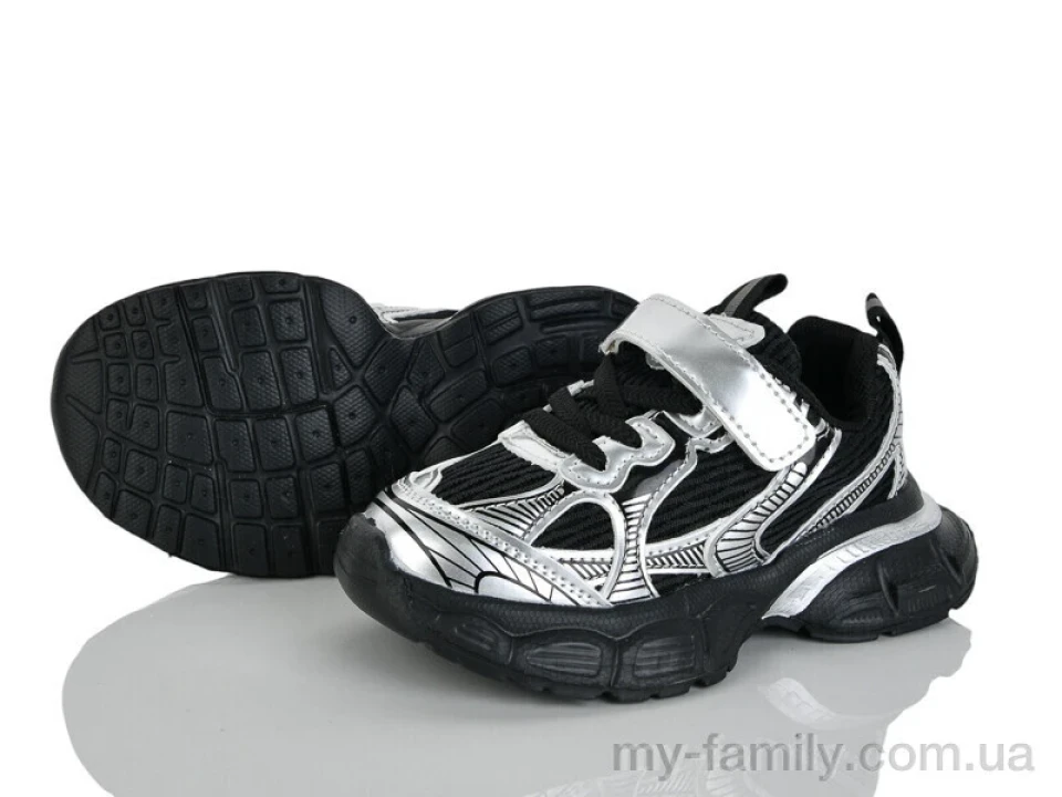 Кросівки штучна шкіра-текстиль чорний діти дівчинка, Дитячі кросівки оптом