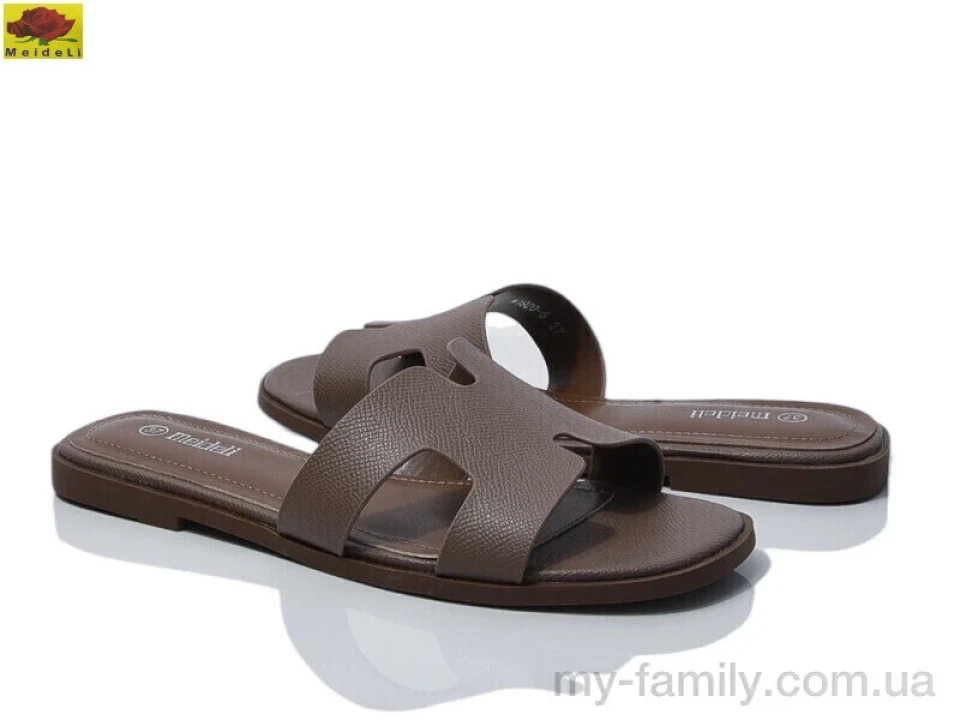 Шльопанці штучна шкіра коричневий жінки -, Жіночі шльопанці оптом