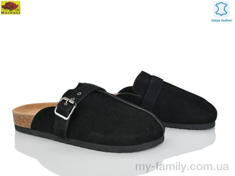 Шльопанці натуральна замша чорний жінки -, Жіночі шльопанці оптом