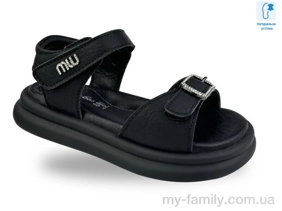 Босоніжки штучна шкіра чорний діти дівчинка, Взуття оптом діти