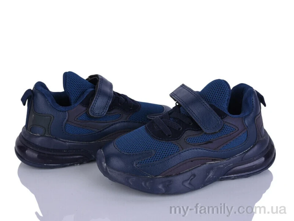 Кросівки штучна шкіра-текстиль синій діти хлопчик, Дитячі кросівки оптом