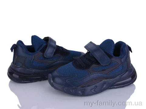 Кросівки штучна шкіра-текстиль синій діти хлопчик, Дитячі кросівки оптом