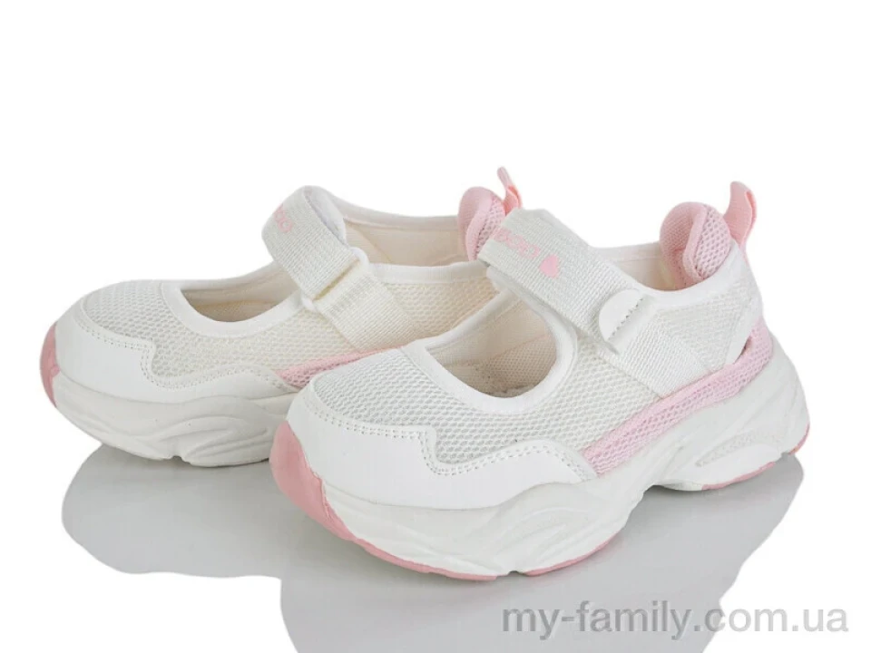 Кросівки штучна шкіра-текстиль білий діти дівчинка, Дитячі кросівки оптом