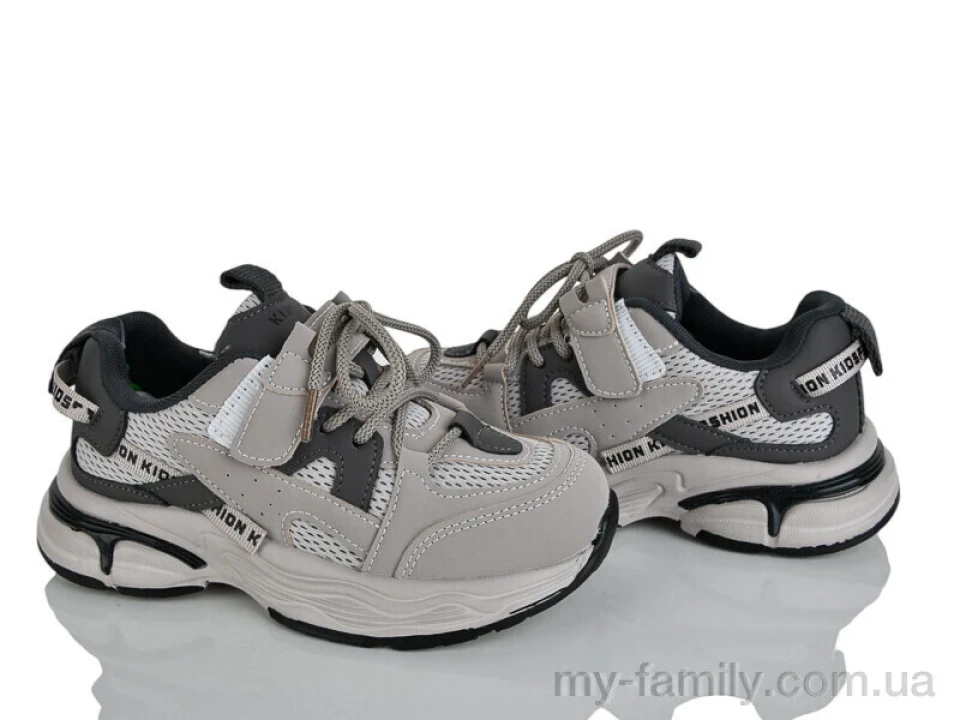Кросівки штучна шкіра-текстиль сірий діти унісекс, Дитячі кросівки оптом