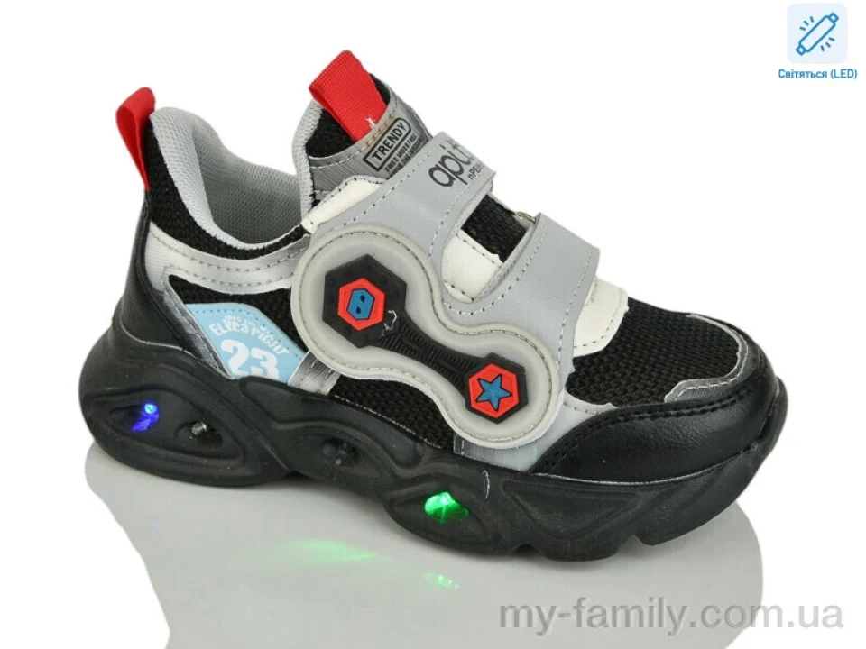 Кросівки штучна шкіра-текстиль чорний діти унісекс, Дитячі кросівки оптом