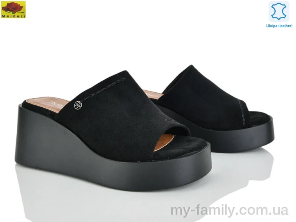 Шльопанці натуральна замша чорний жінки -, Жіночі шльопанці оптом