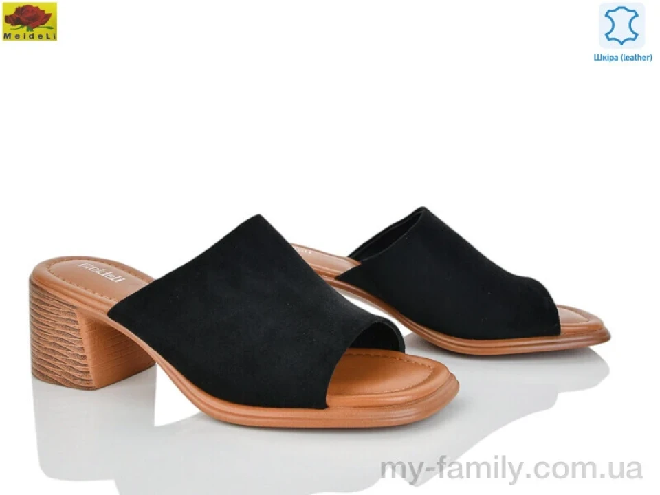 Шльопанці натуральна замша чорний жінки -, Жіночі шльопанці оптом