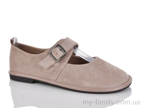 Туфлі штучна замша бежевий жінки -, Туфлі жіночі оптом