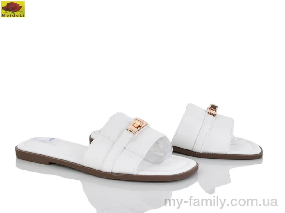 Шльопанці штучна шкіра білий жінки -, Жіночі шльопанці оптом