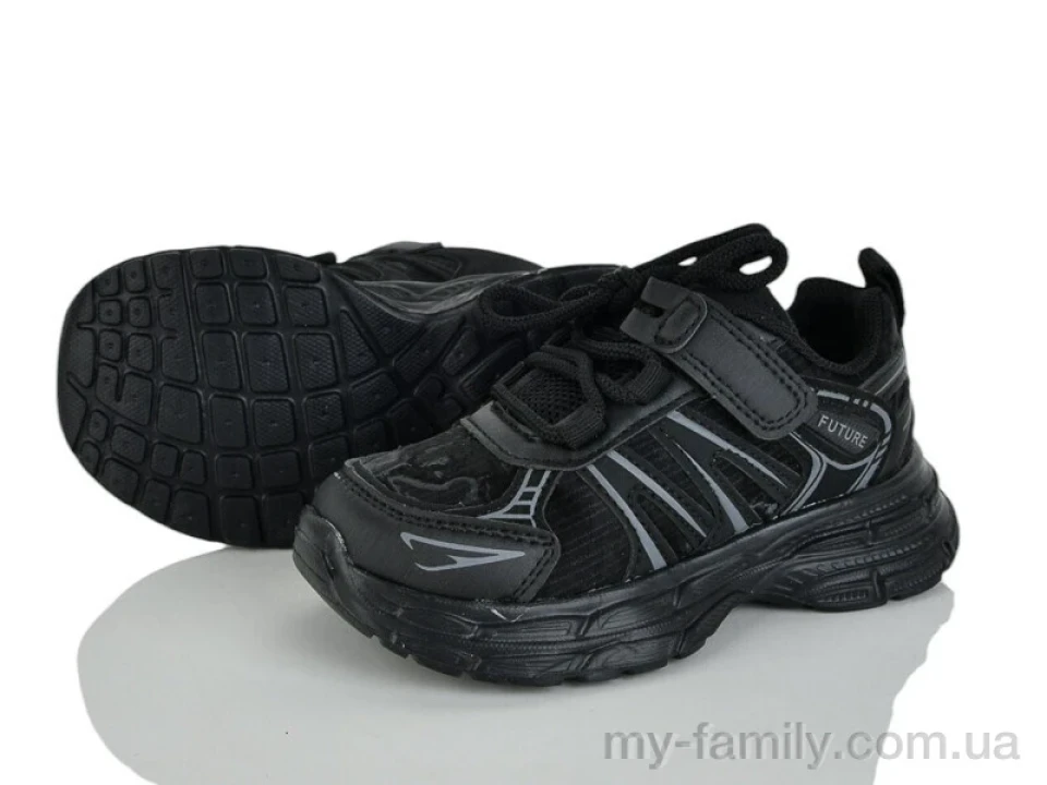 Кросівки штучна шкіра чорний діти унісекс, Дитячі кросівки оптом
