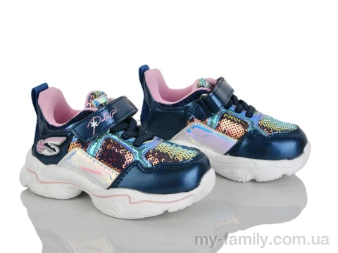 Кроссовки искусственная кожа-текстиль синий дети девочка, Детски кроссовки оптом