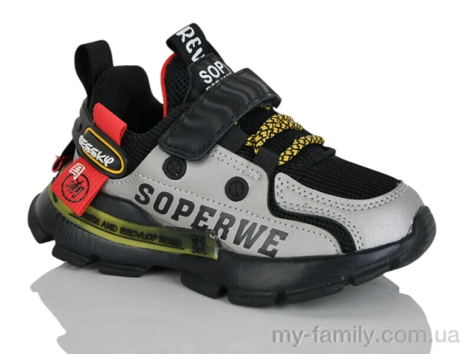 Кросівки штучна шкіра-текстиль чорний діти хлопчик, Дитячі кросівки оптом