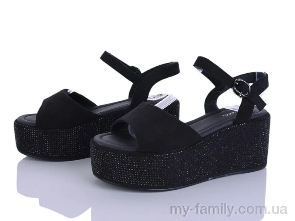 Босоніжки штучна замша чорний жінки -, Жіночі босоніжки оптом